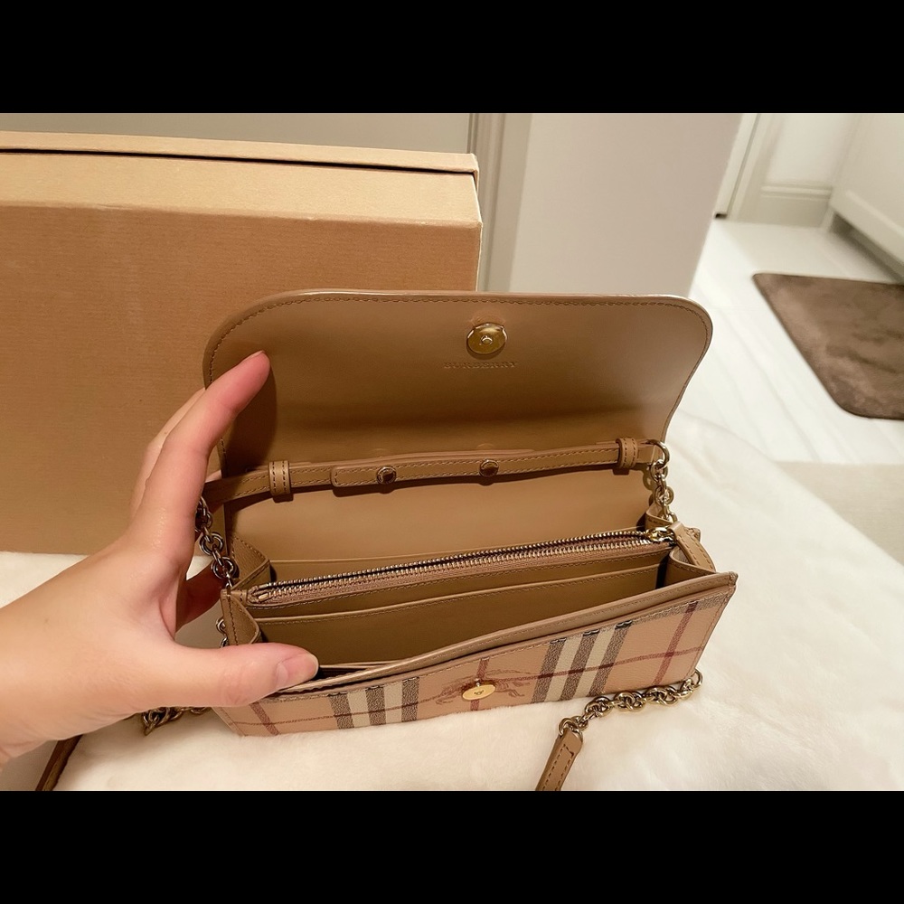 Burberry Tan and Brown Crossbody Bag